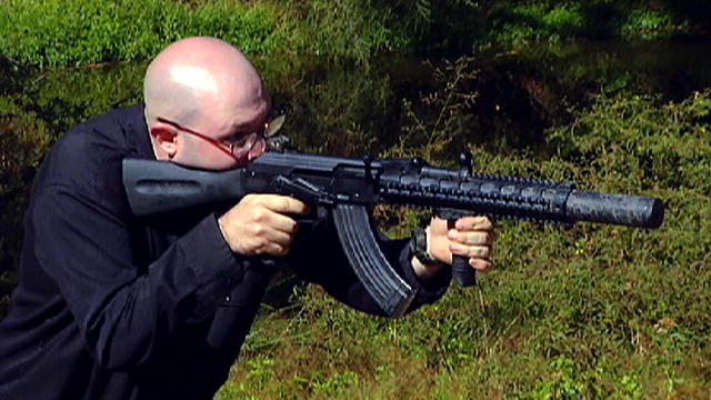 Suppressed AK-47