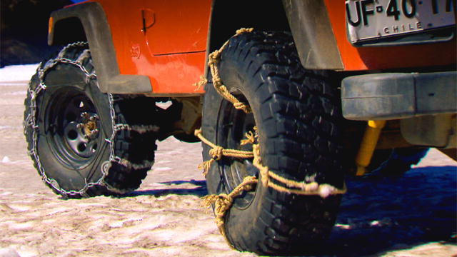 Improvised Snow Chains | One Car Too Far | Discovery Are Snow Chains Supposed To Be Loud