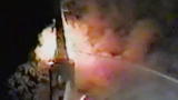 Destroyed in Seconds: Flaming Steeple Collapse