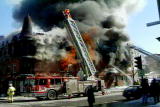 Destroyed in Seconds: Fiery Wall Collapse
