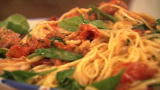 Sauce Boss: Linguine with Giant Shrimp and Baby Spinach