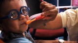 Sextuplets Take NY: Teeth Brushing