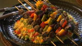 TLC Cooking: Bison and Vegetable Kabobs with Cous Cous Salad