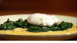 Kitchen Boss: Spinach with Polenta and Poached Eggs